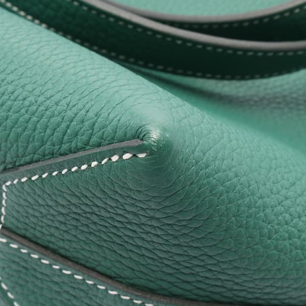 Pre-owned Hermès Clemence Cabasellier 31 Green