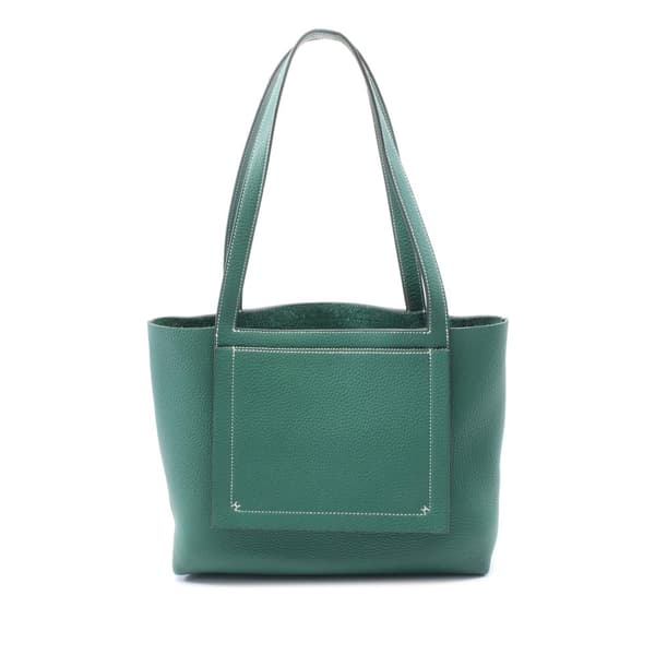 Pre-owned Hermès Clemence Cabasellier 31 Green