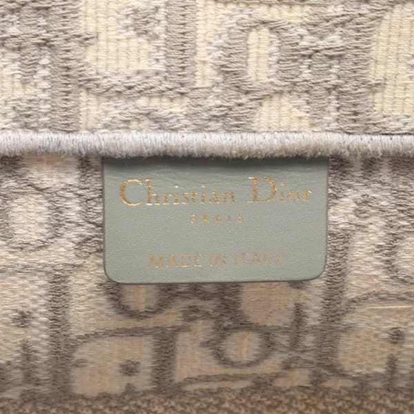 Pre-owned Dior Medium Oblique Canvas Book Tote Gray