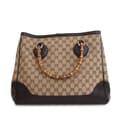 Miniatyrbillede 4 af 10: Pre-owned Gucci GG Canvas Bamboo Diana Tote Brown