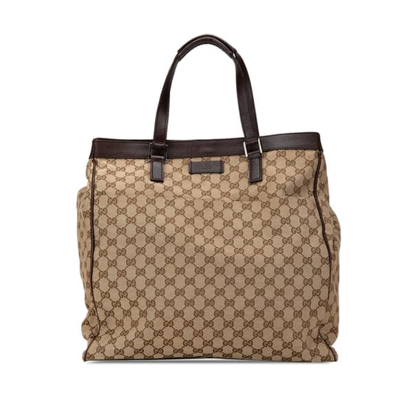 Pre-owned Gucci GG Canvas Tote Brown