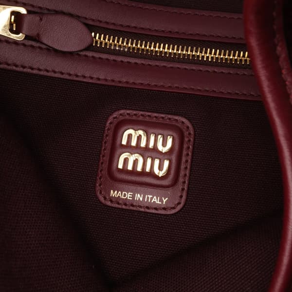 Pre-owned Miu Miu Corduroy Ivy Tote Red