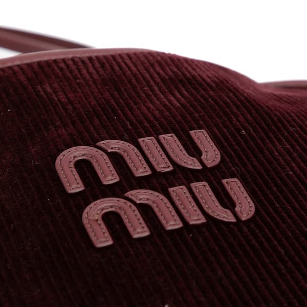 Pre-owned Miu Miu Corduroy Ivy Tote Red