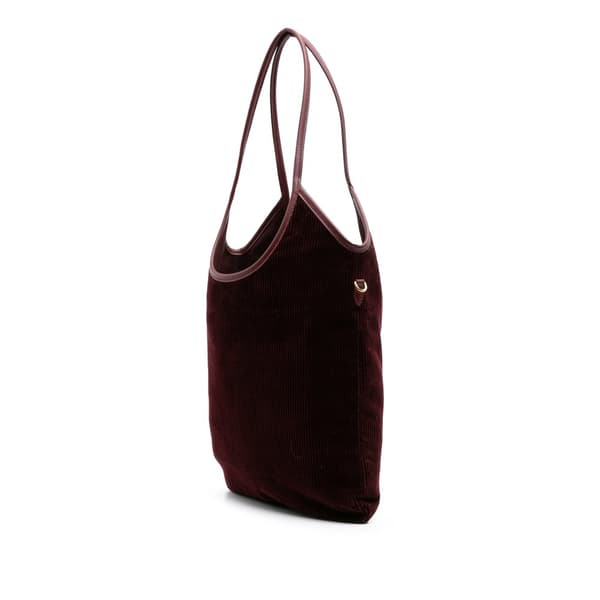 Pre-owned Miu Miu Corduroy Ivy Tote Red