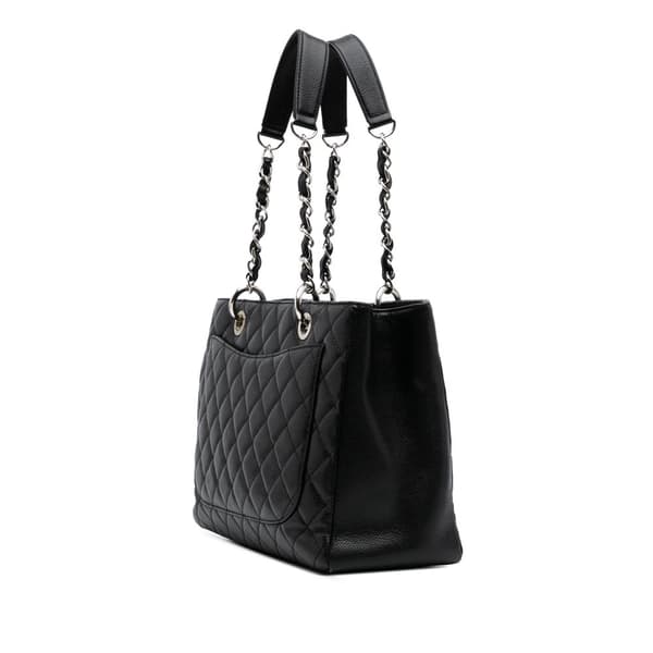 Pre-owned Chanel Caviar Grand Shopping Tote Black