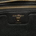 Miniatyrbillede 5 af 10: Pre-owned Ferragamo Medium Hammered Calfskin Amy Double Handle Tote Black