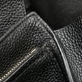 Miniatyrbillede 7 af 10: Pre-owned Ferragamo Medium Hammered Calfskin Amy Double Handle Tote Black