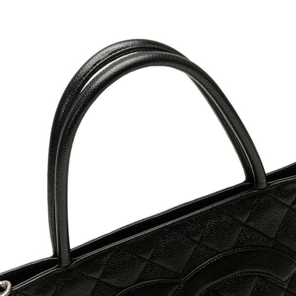 Pre-owned Chanel Caviar Medallion Tote Black