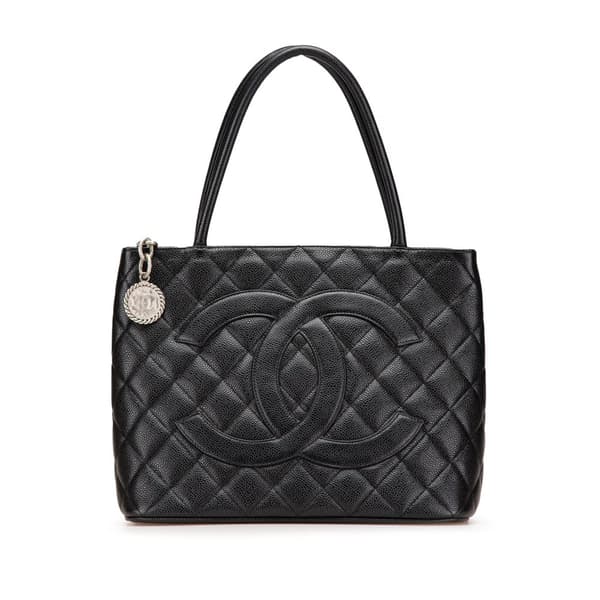 Pre-owned Chanel Caviar Medallion Tote Black