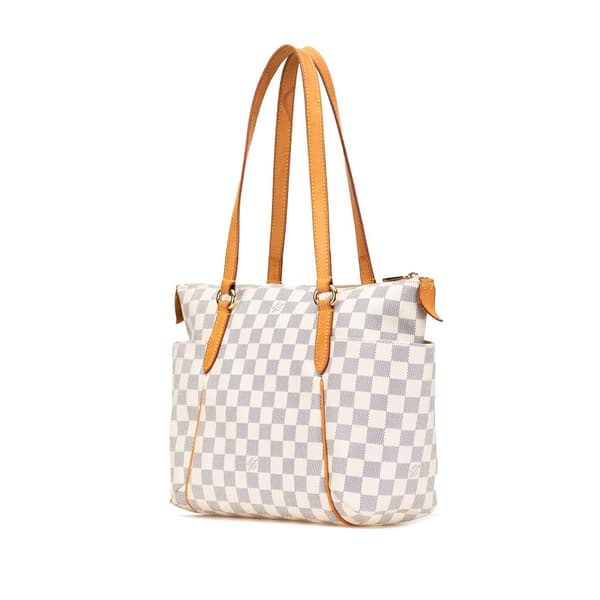 Pre-owned Louis Vuitton Damier Azur Totally PM White