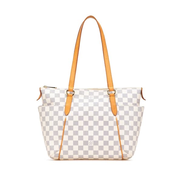 Pre-owned Louis Vuitton Damier Azur Totally PM White