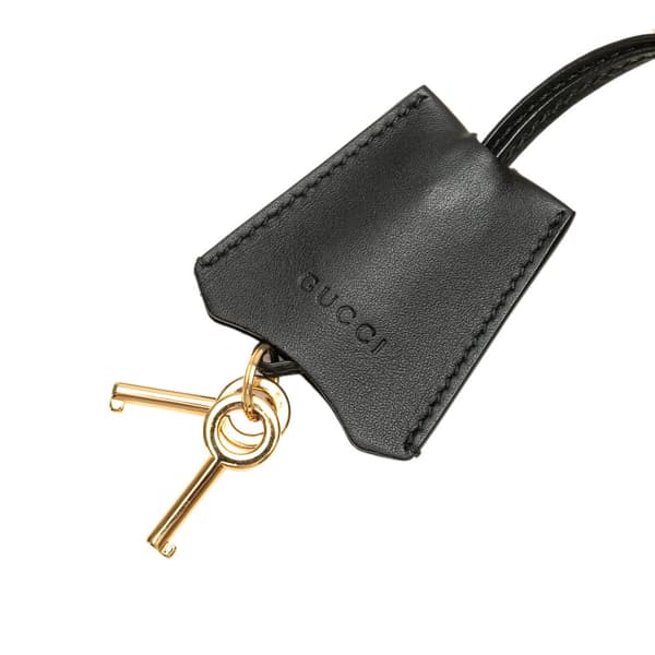 Pre-owned Gucci Small GG Supreme Bee Padlock Tote Brown