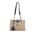 Miniatyrbillede 1 af 10: Pre-owned Gucci Small GG Supreme Bee Padlock Tote Brown