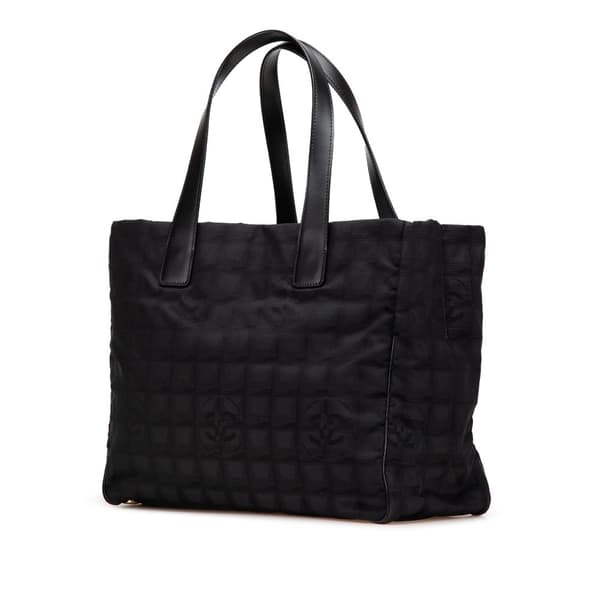 Pre-owned Chanel New Travel Line Nylon Tote Black