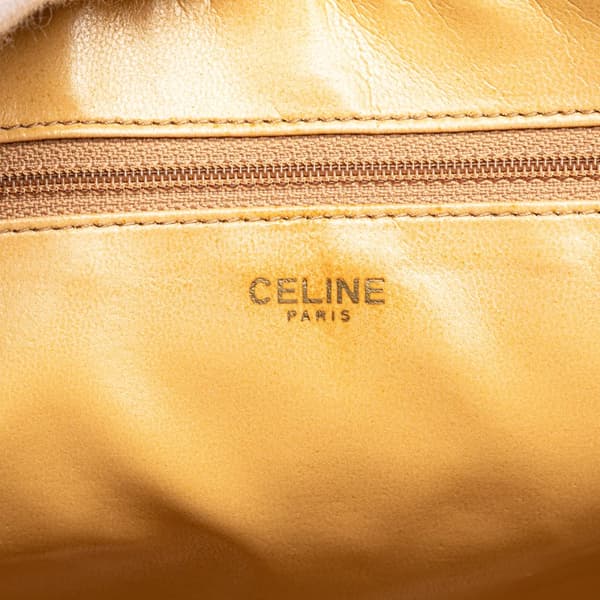 Pre-owned Celine Macadam Coated Canvas Tote Brown