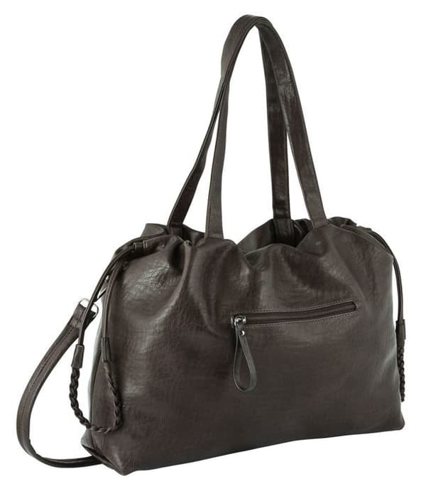 Saccoche - TOM TAILOR - Liza Zip Shopper L - Mörkbrun - Dragkedja - För kvinnor