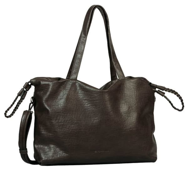 Saccoche - TOM TAILOR - Liza Zip Shopper L - Mörkbrun - Dragkedja - För kvinnor