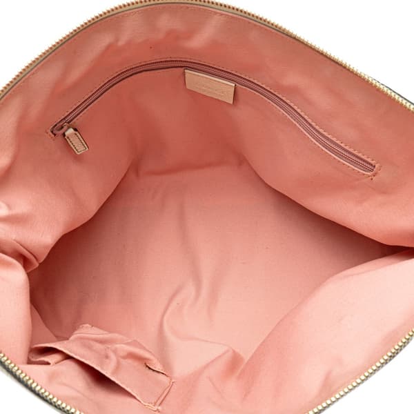 Pre-owned Gucci GG Canvas Abbey D Ring Tote Pink