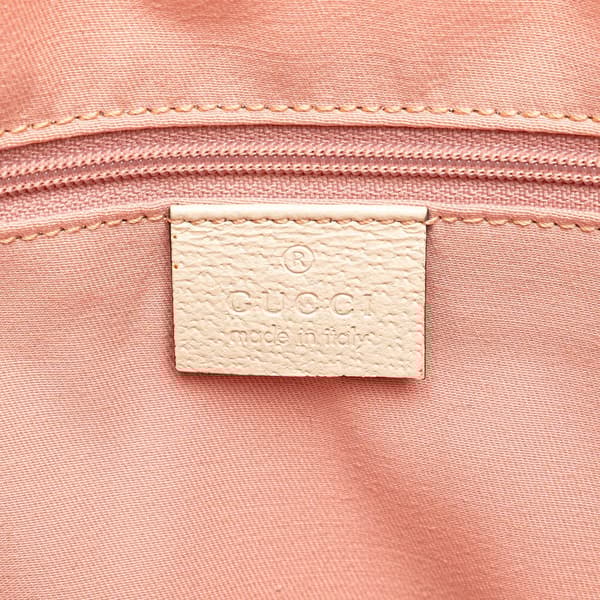 Pre-owned Gucci GG Canvas Abbey D Ring Tote Pink