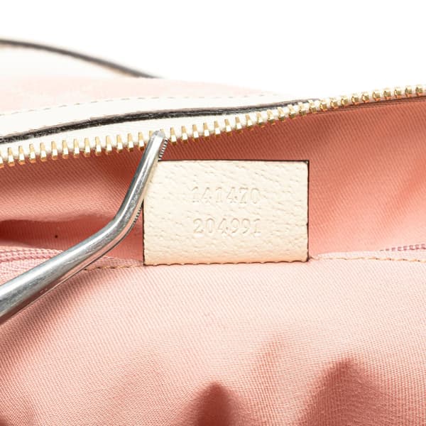 Pre-owned Gucci GG Canvas Abbey D Ring Tote Pink