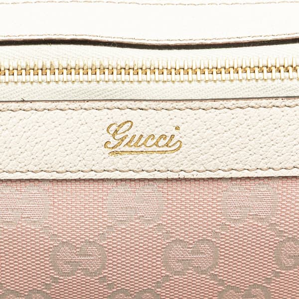 Pre-owned Gucci GG Canvas Abbey D Ring Tote Pink
