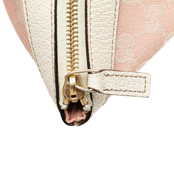Pre-owned Gucci GG Canvas Abbey D Ring Tote Pink