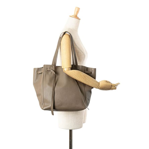 Pre-owned Celine Small Leather Phantom Cabas Tote Brown