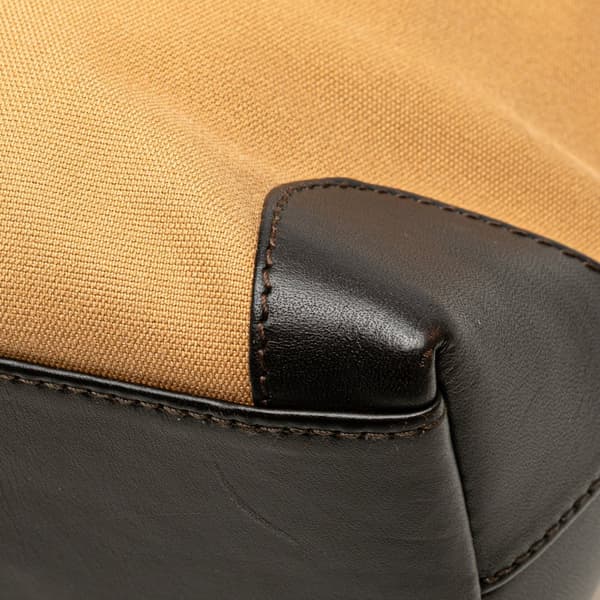 Pre-owned Gucci Canvas Web Tote Brown
