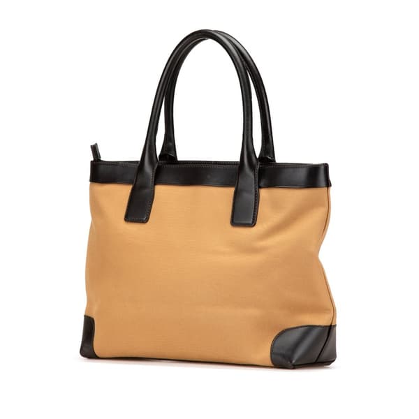 Pre-owned Gucci Canvas Web Tote Brown