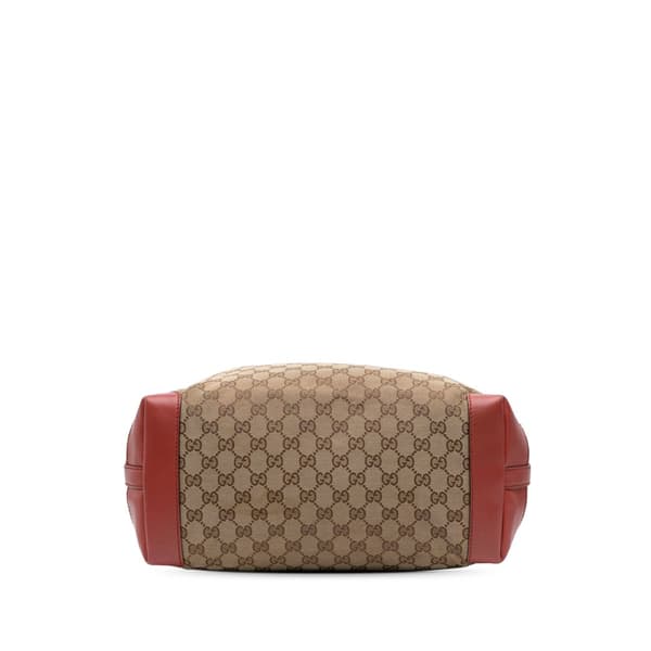 Pre-owned Gucci GG Canvas Craft Tote Brown