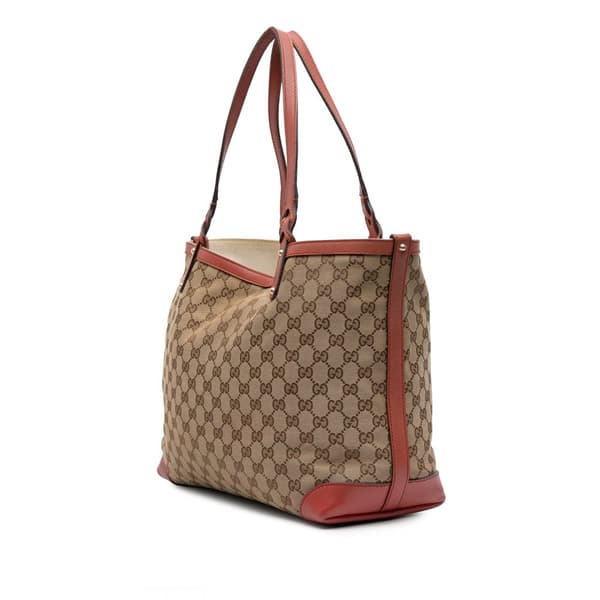 Pre-owned Gucci GG Canvas Craft Tote Brown