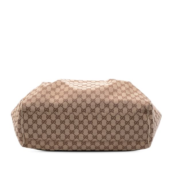 Pre-owned Gucci Large GG Canvas Sukey Tote Brown