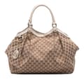 Miniatyrbillede 1 af 9: Pre-owned Gucci Large GG Canvas Sukey Tote Brown