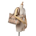 Miniatyrbild 10 av 10: Pre-owned Burberry Medium Haymarket Check Coated Canvas Tote Brown