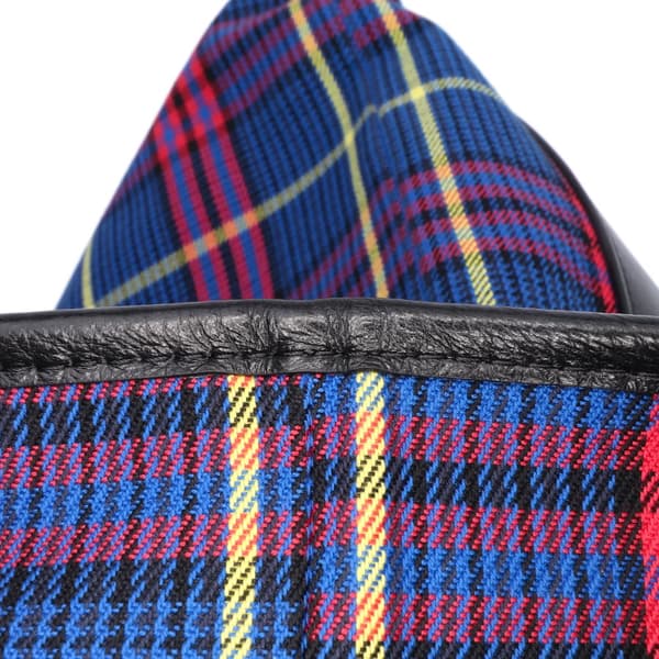 Pre-owned Mulberry Plaid Canvas Tote Blue