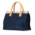 Miniatyrbild 2 av 9: Pre-owned Burberry Nova Check Trimmed Denim Tote Blue