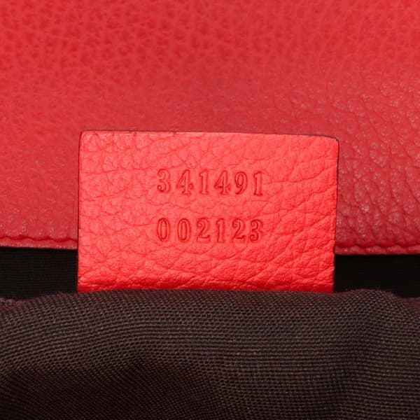 Pre-owned Gucci Calfskin Abbey D Ring Tote Red