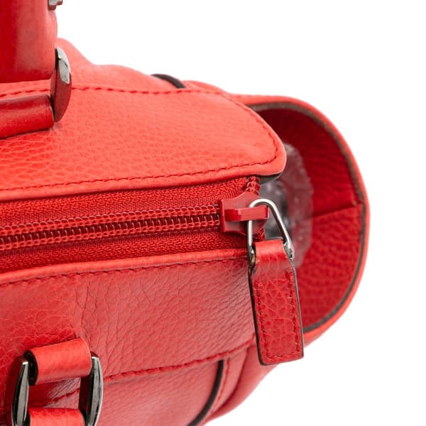 Pre-owned Gucci Calfskin Abbey D Ring Tote Red