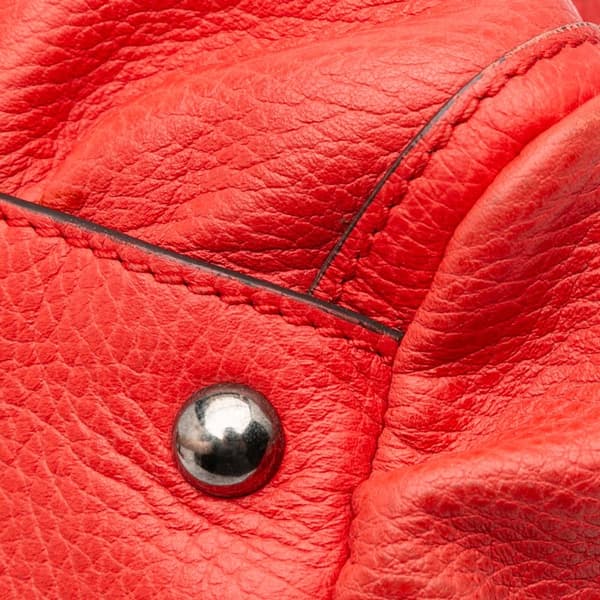 Pre-owned Gucci Calfskin Abbey D Ring Tote Red