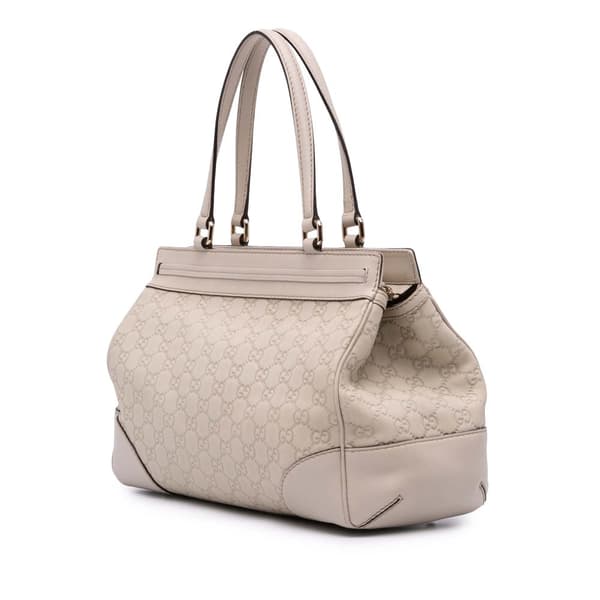 Pre-owned Gucci Guccissima Mayfair Tote Brown