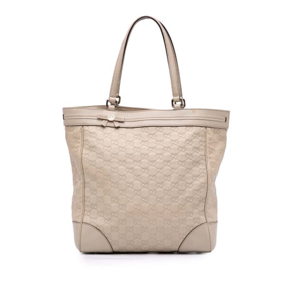 Pre-owned Gucci Guccissima Mayfair Tote Brown