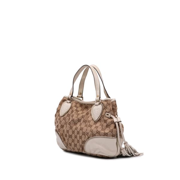 Pre-owned Gucci Small GG Canvas Tribeca Tote Brown