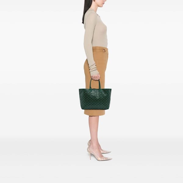 Pre-owned Goyard Goyardine Saint Louis PM Green