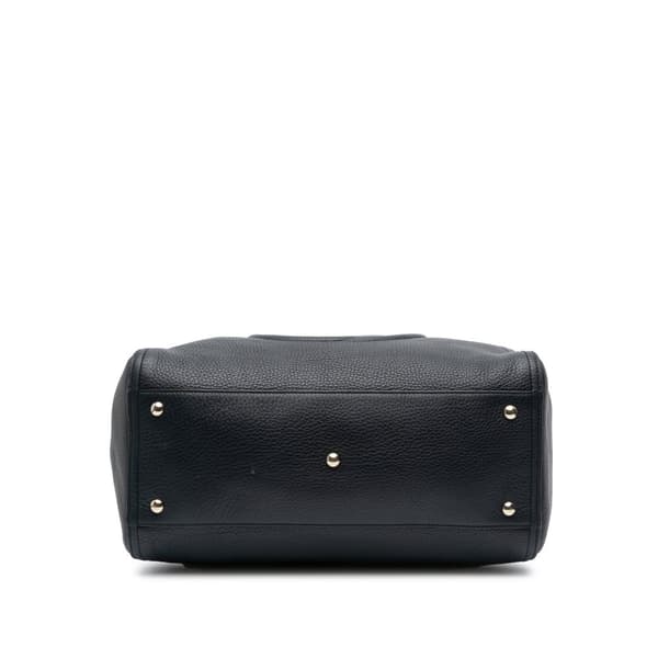 Pre-owned Gucci Medium Leather Soho Cellarius Tote Black