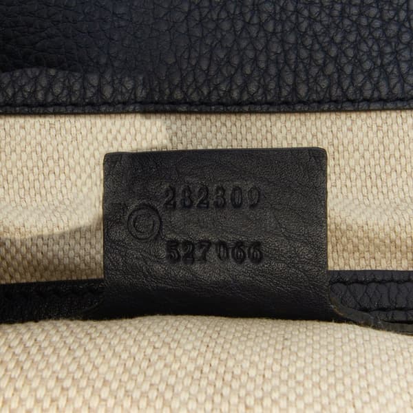 Pre-owned Gucci Medium Leather Soho Cellarius Tote Black