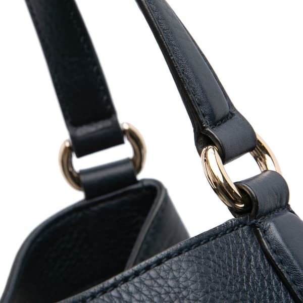 Pre-owned Gucci Medium Leather Soho Cellarius Tote Black