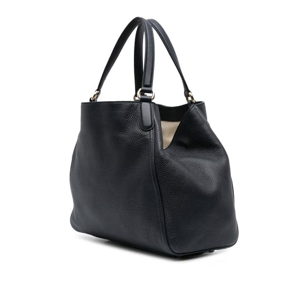 Pre-owned Gucci Medium Leather Soho Cellarius Tote Black