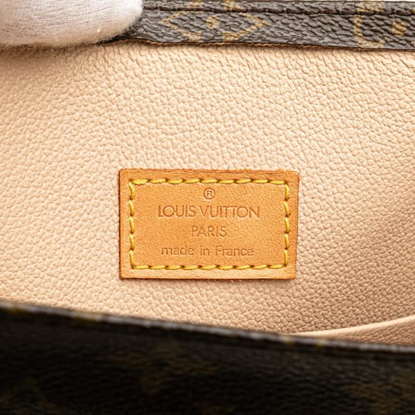 Pre-owned Louis Vuitton Monogram Sac Plat Brown