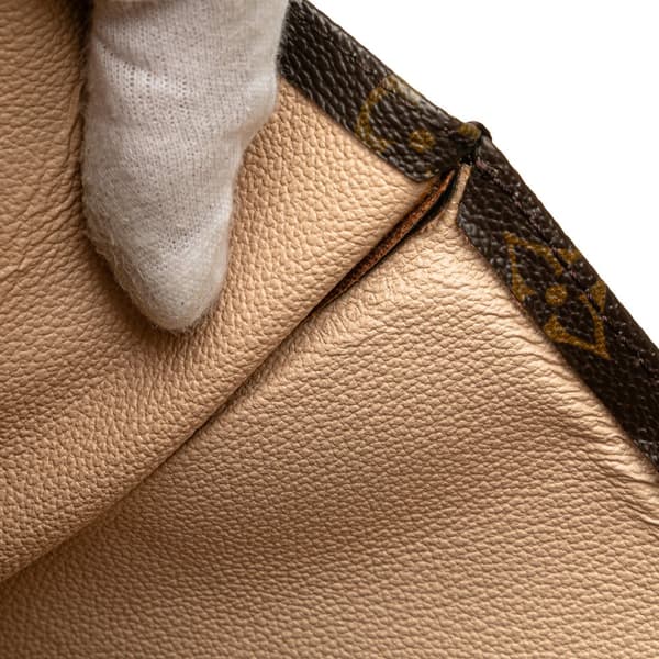 Pre-owned Louis Vuitton Monogram Sac Plat Brown