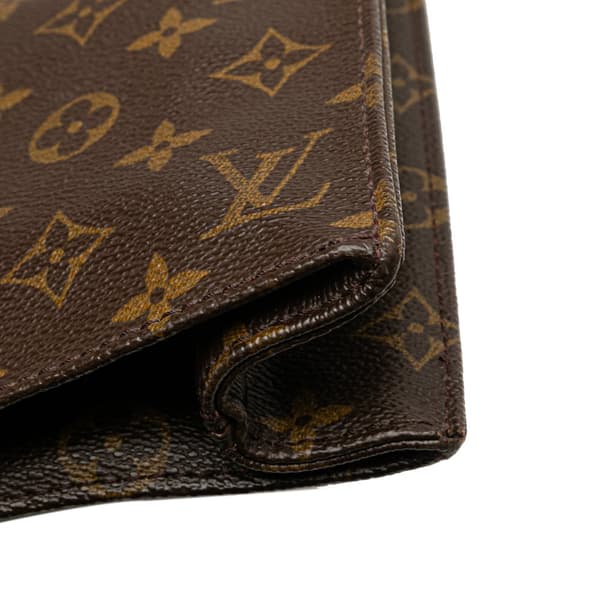 Pre-owned Louis Vuitton Monogram Sac Plat Brown